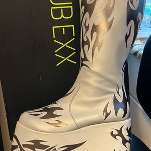 Club Ex Platform Boots.  Rave. Glow in the Dark